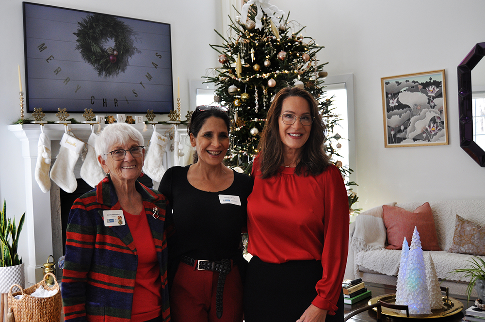 Pictured are Carol Stidworthy, Louisa Tafuto, and Robin Sobiech.  Sobiech is on the Winding Through Warwick event committee.  Stidworthy and Tafuto participated as greeters.