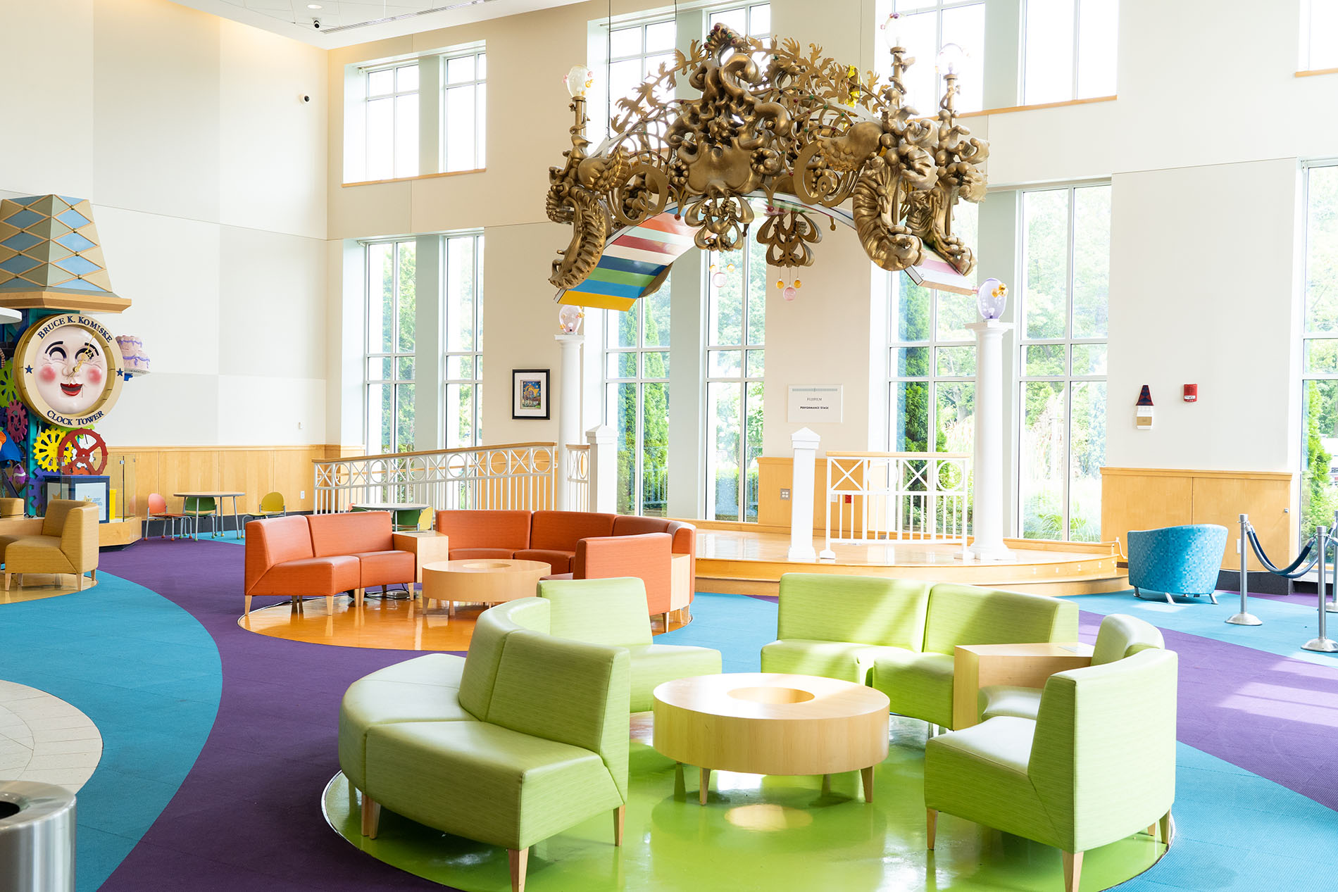 The lobby of Maria Fareri Children's Hospital